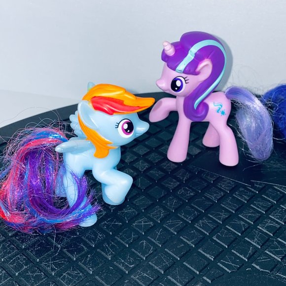 My Little Pony Lot 4 ponies toy figures Rainbow Dash Starlight Glimmer - Picture 2 of 8